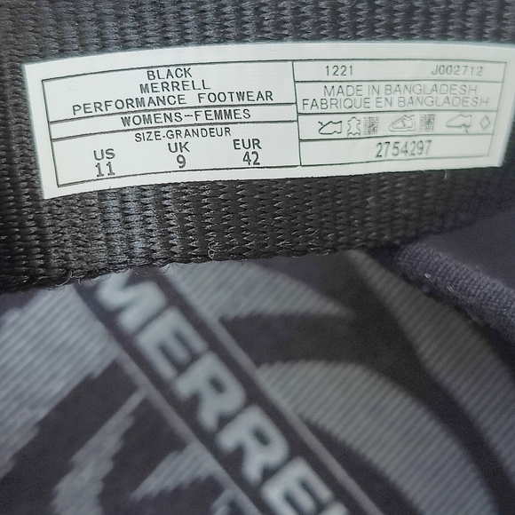 Merrell Women's Terran 3 Cush  Black/White Strappy Sandals US Size 11 EUR 42 - Picture 4 of 4